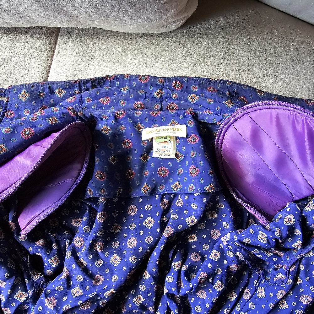 Brooks Brothers Blue Floral Dress - Picture 5 of 12